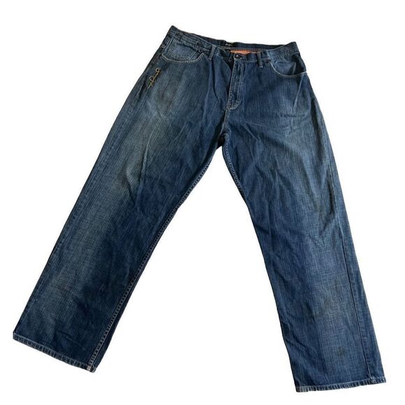 Vintage Sean John Jeans Relaxed Wide Leg Signature Y2K Denim Pants size 40 - Picture 1 of 10